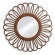 Naples Wall Mirror in Brown Engineered Wood and Rope