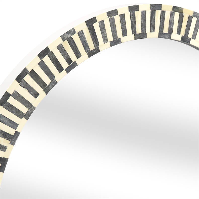 Sceptre Round Wall Resin and Bone Mirror Finished in Blue and White