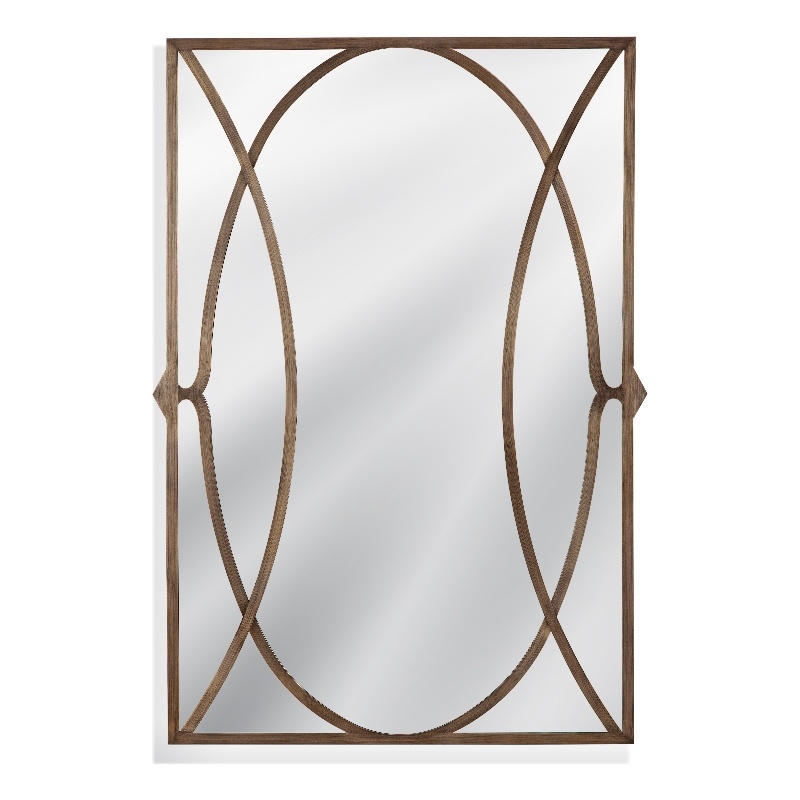 Lattice Wall Mirror in Bronze Finished Metal