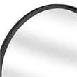 Jackie Round Wall Mirror in Black Metal Finish