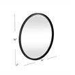 Jackie Round Wall Mirror in Black Metal Finish