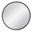 Jackie Round Wall Mirror in Black Metal Finish