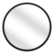 Jackie Round Wall Mirror in Black Metal Finish