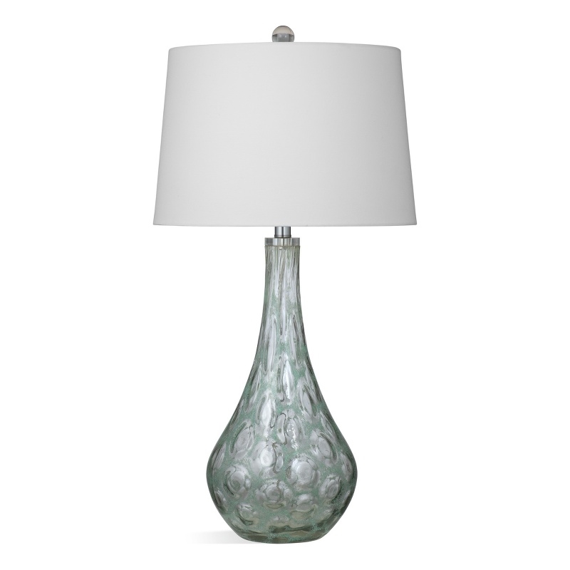 Bassett Mirror Berry Table Lamp in Green Glass