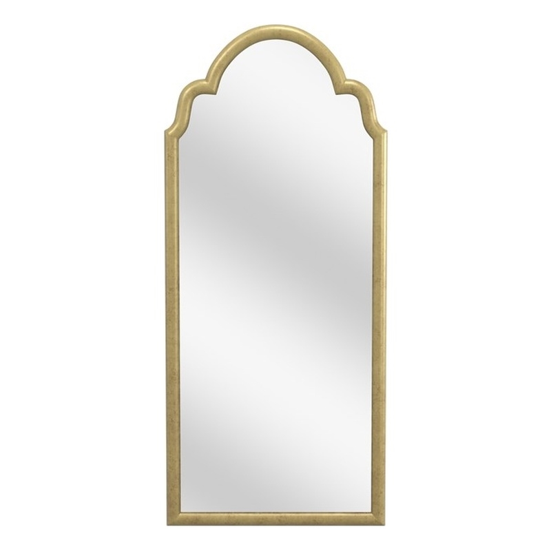 Amelle Wall Mirror in Gold Engineered Wood