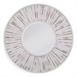 Ojos Round Wall Mirror in White Wood