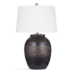 rio table lamp in brown resin