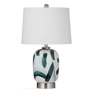 lydia table lamp in blue ceramic