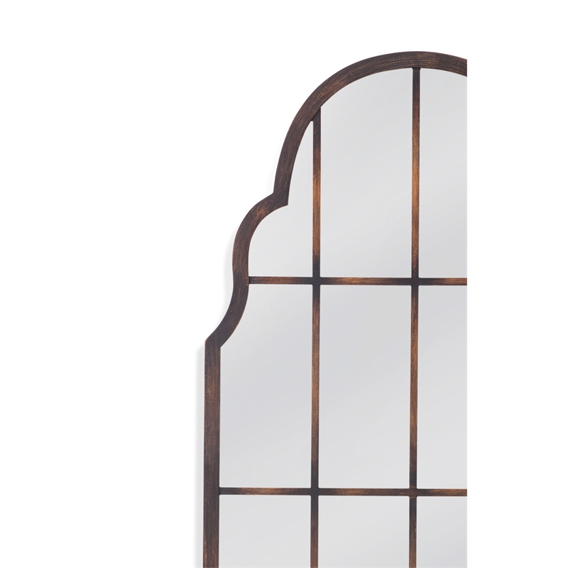 Francisco Wall Mirror in Bronze Wood