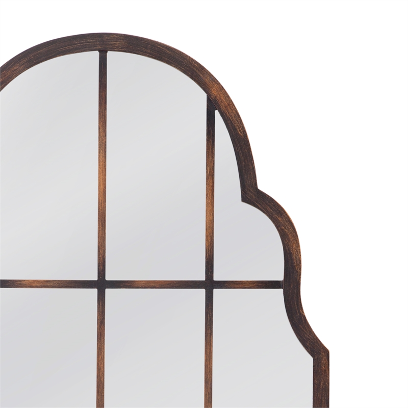 Francisco Wall Mirror in Bronze Wood