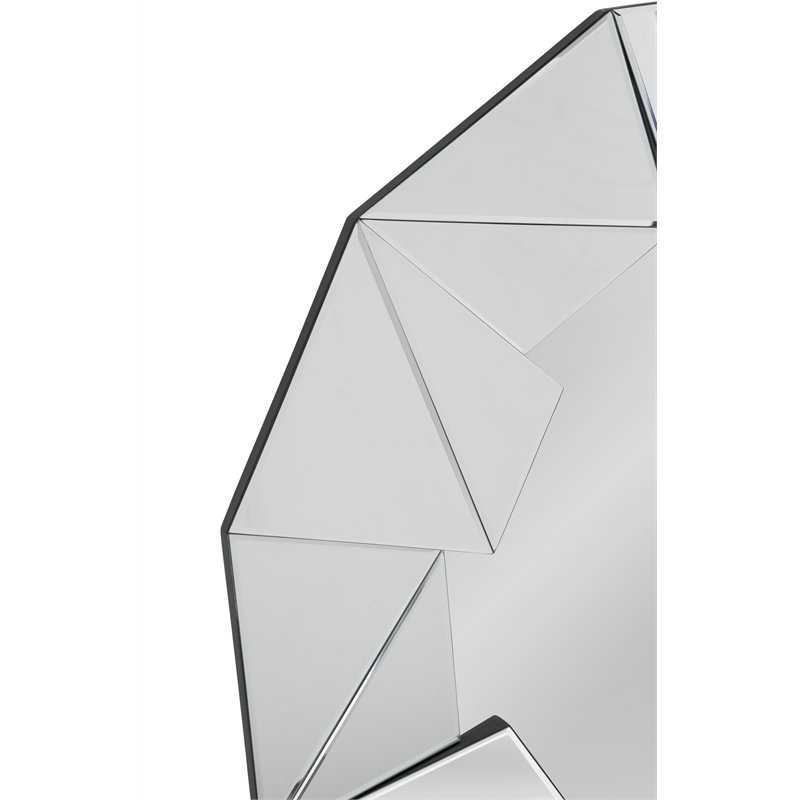 Gannon Wall Mirror in Clear Mirror Glass and Engineered Wood