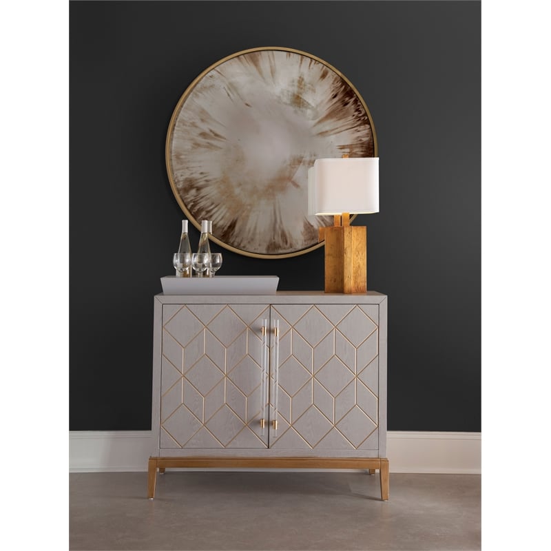 Hovland Wall Mirror in Gold Metal