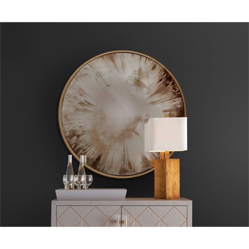 Hovland Wall Mirror in Gold Metal