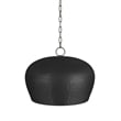 Bell Pendant in Dark Bronze Hammered Metal