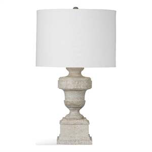stuttgrat table lamp in distressed white wood