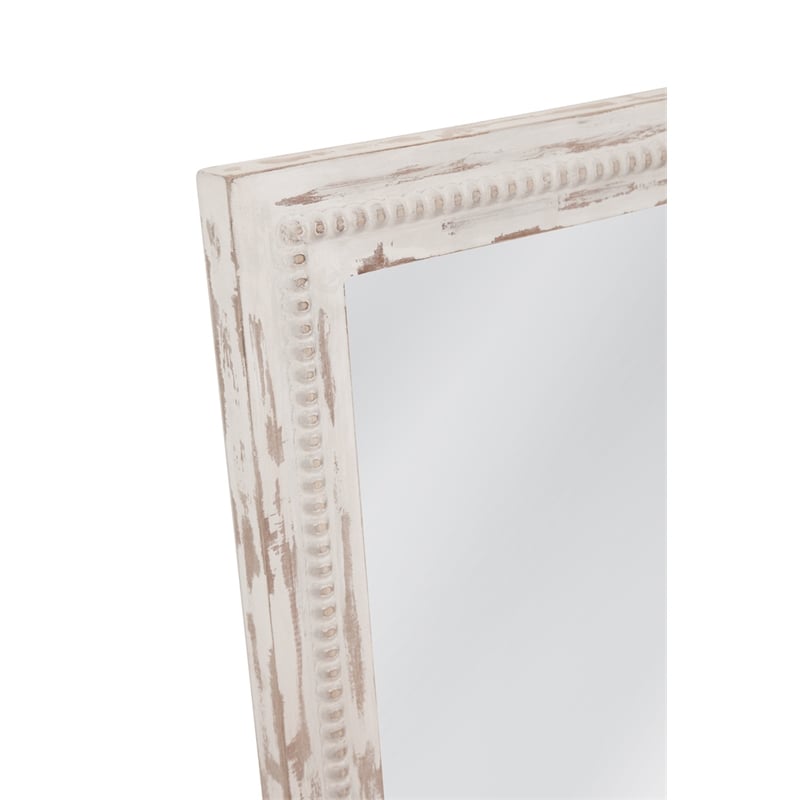 Tuolumene Wall Mirror in Distressed White Engineered Wood