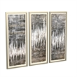 Estatic  Set of 3 in Silver Frame on Canvas Fabric