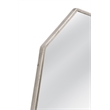 Turning Leaf Wall Mirror in Silver Metal