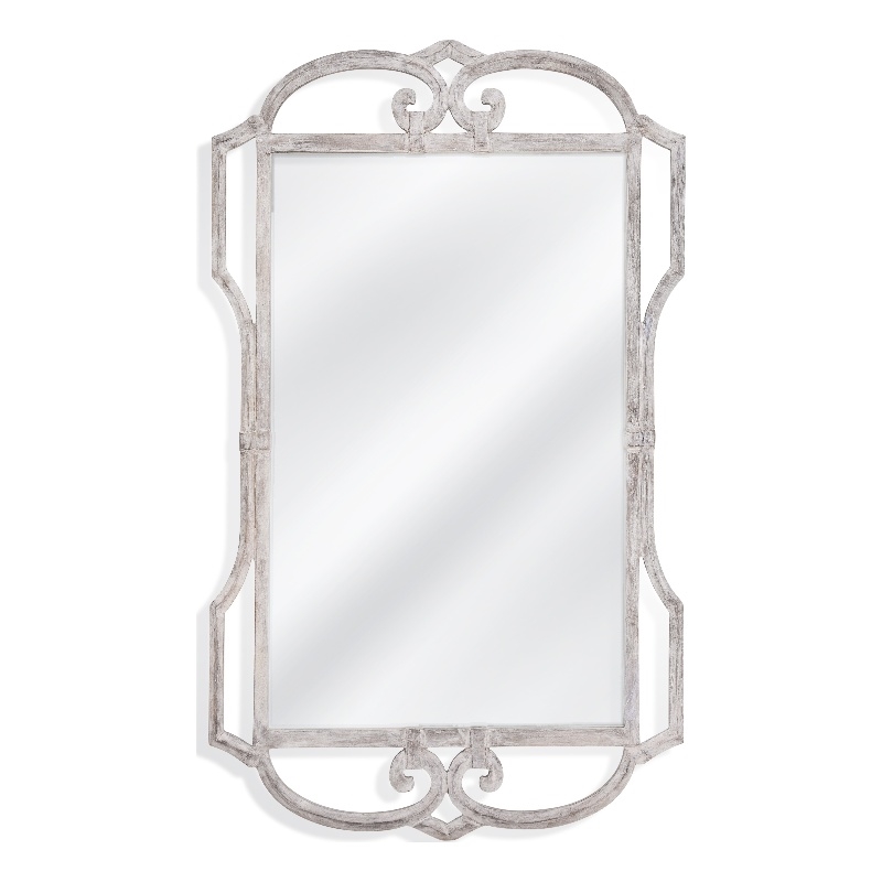 Carthage Wall Mirror in White Washed Wood