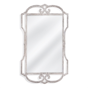 Carthage Wall Mirror in White Washed Wood