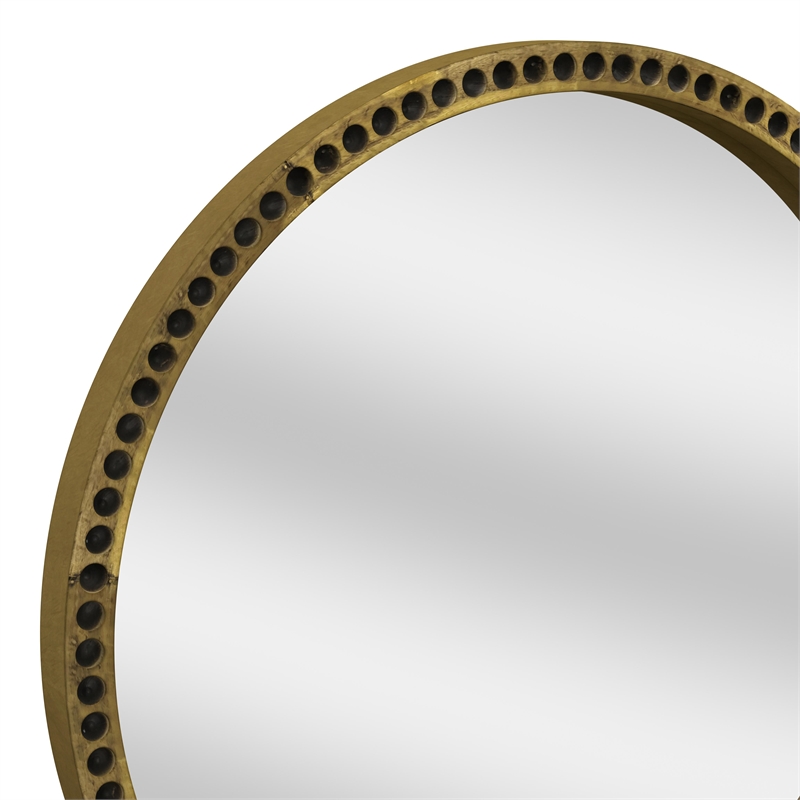 Sansee Wall Mirror in Brass Clad Engineered Wood