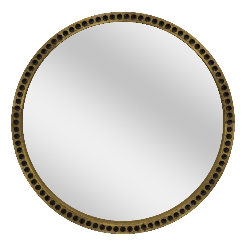 Sansee Wall Mirror in Brass Clad Engineered Wood