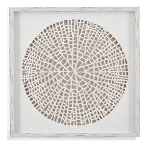 Webb Shadow Box Wall Art in White Wood Frame