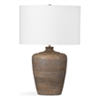 Rison Table Lamp in Natural Wood with Gray Highlights