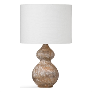 caveette table lamp in natural wood