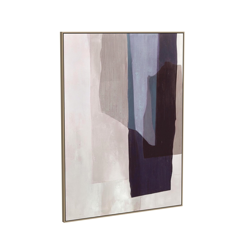 Salone Wall Art in Gold Framed Gallery Wrapped Canvas Fabric