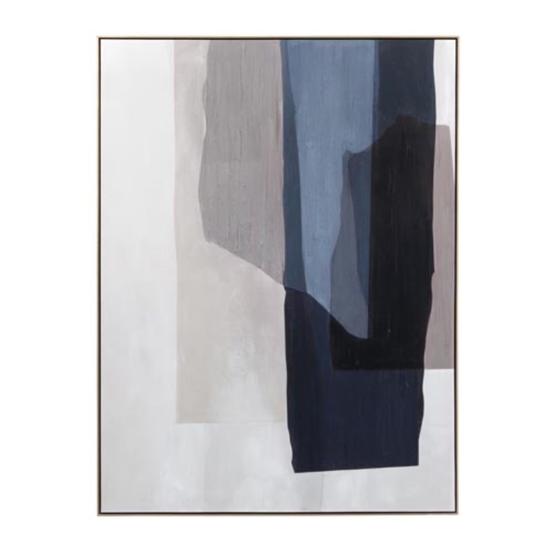 Salone Wall Art in Gold Framed Gallery Wrapped Canvas Fabric