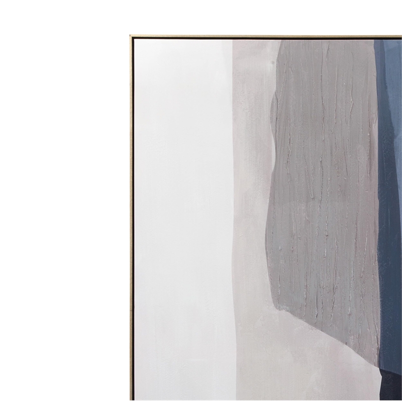 Salone Wall Art in Gold Framed Gallery Wrapped Canvas Fabric