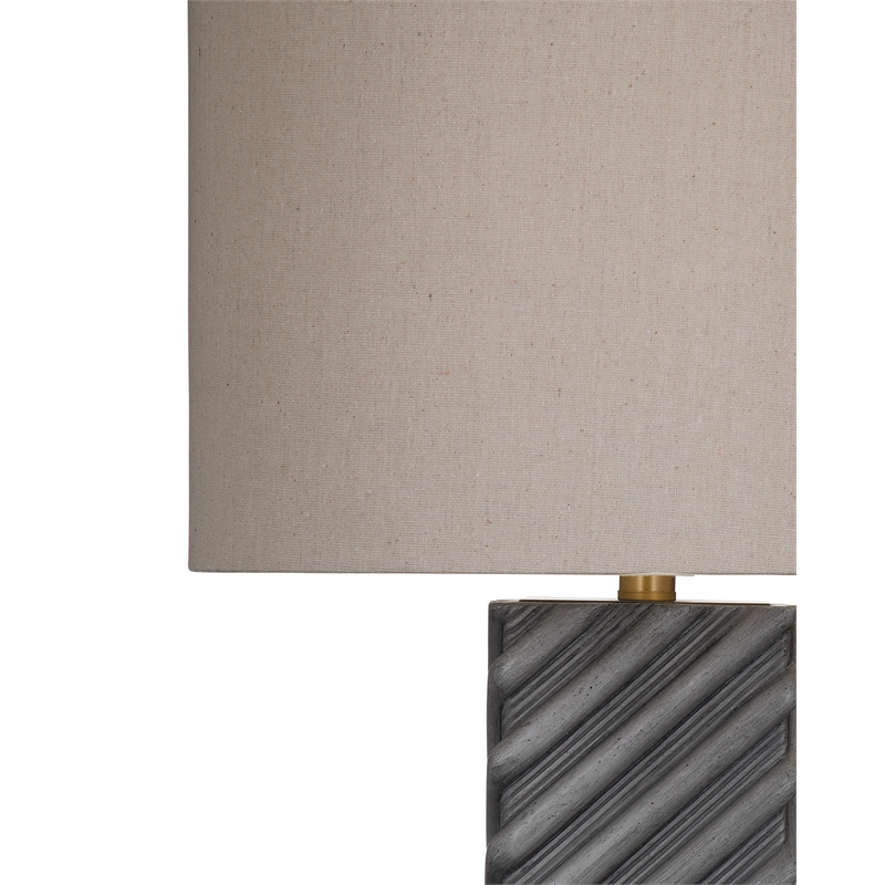 Gannex Table Lamp in Gray Cement Stone