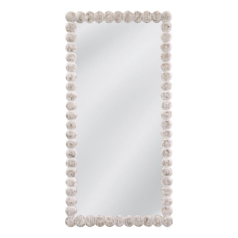 Mandith Floor Mirror in White Wood