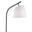 Studio Floor Lamp in Black Metal with Marble Base