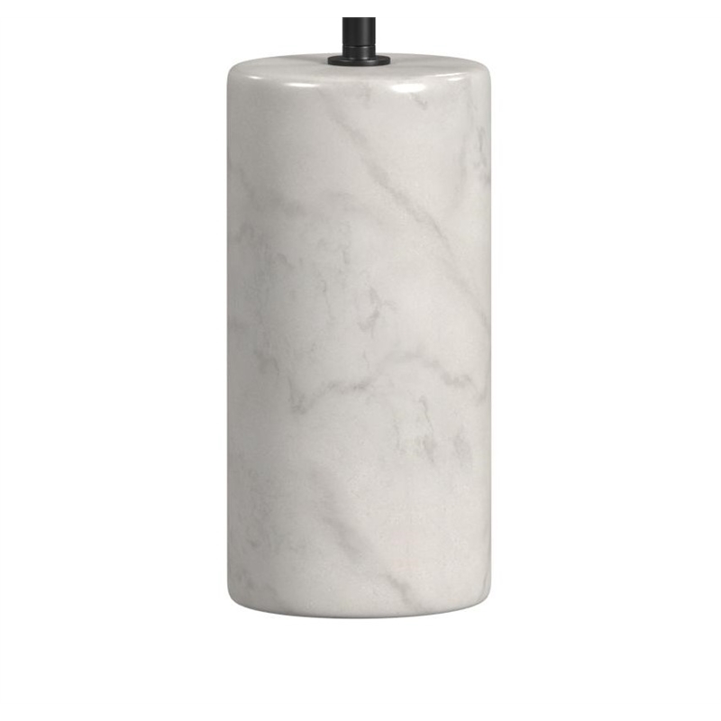 Studio Floor Lamp in Black Metal with Marble Base