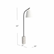 Studio Floor Lamp in Black Metal with Marble Base