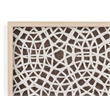 Lined Wall Art in Brown with Natural Blonde Wood Frame