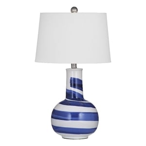 Sandals Table Lamp in Blue and White Ceramic