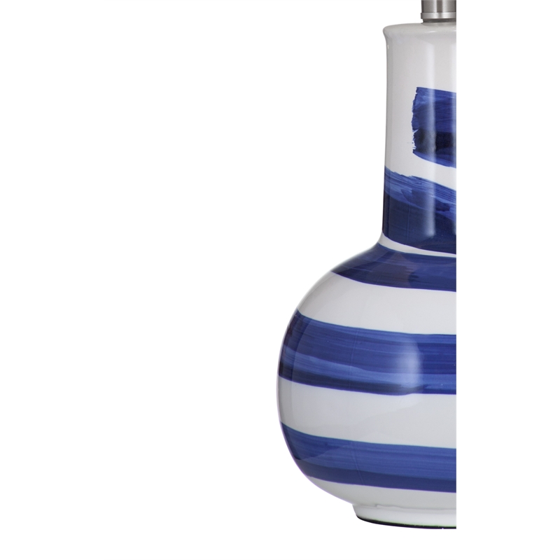 Sandals Table Lamp in Blue and White Ceramic