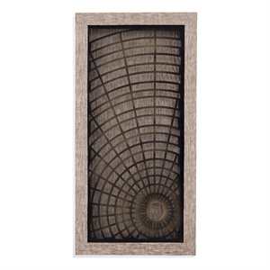 Charlotte's Web Iron Wall Art in Black Wood Frame