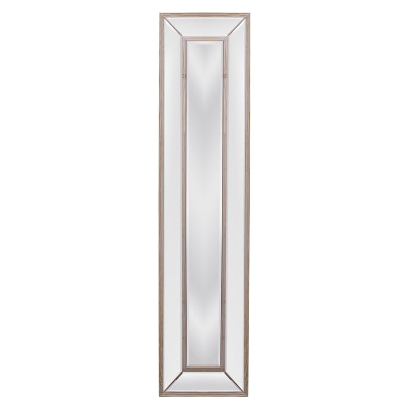 Pompano Floor Mirror in Brown Wood Frame