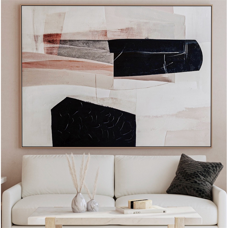 Milano in Black Gallery Wrapped Canvas Fabric