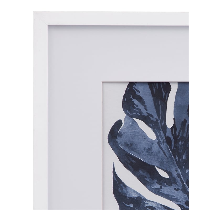 Palms Set of 2 on Matted Prints with White Polyurethane Frame