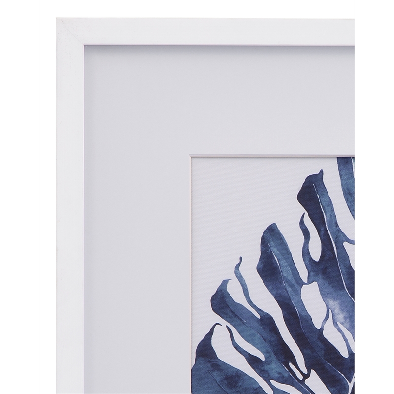 Palms Set of 2 on Matted Prints with White Polyurethane Frame