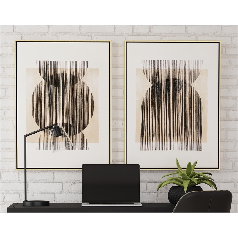 Together in Gold Canvas Fabric