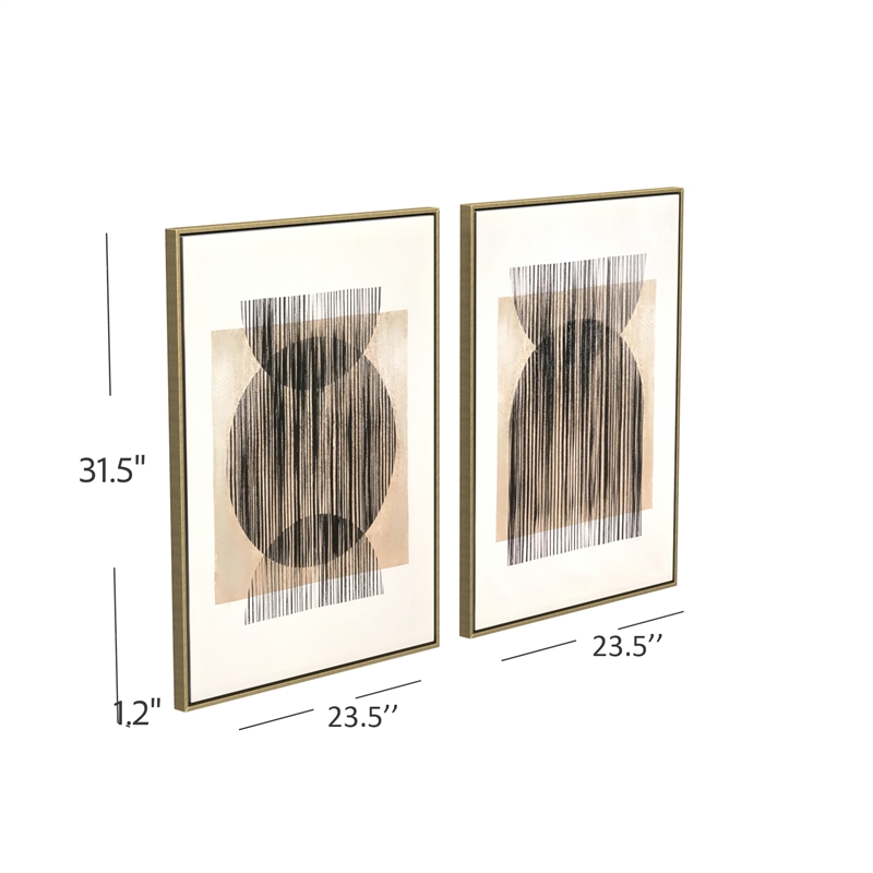 Together in Gold Canvas Fabric