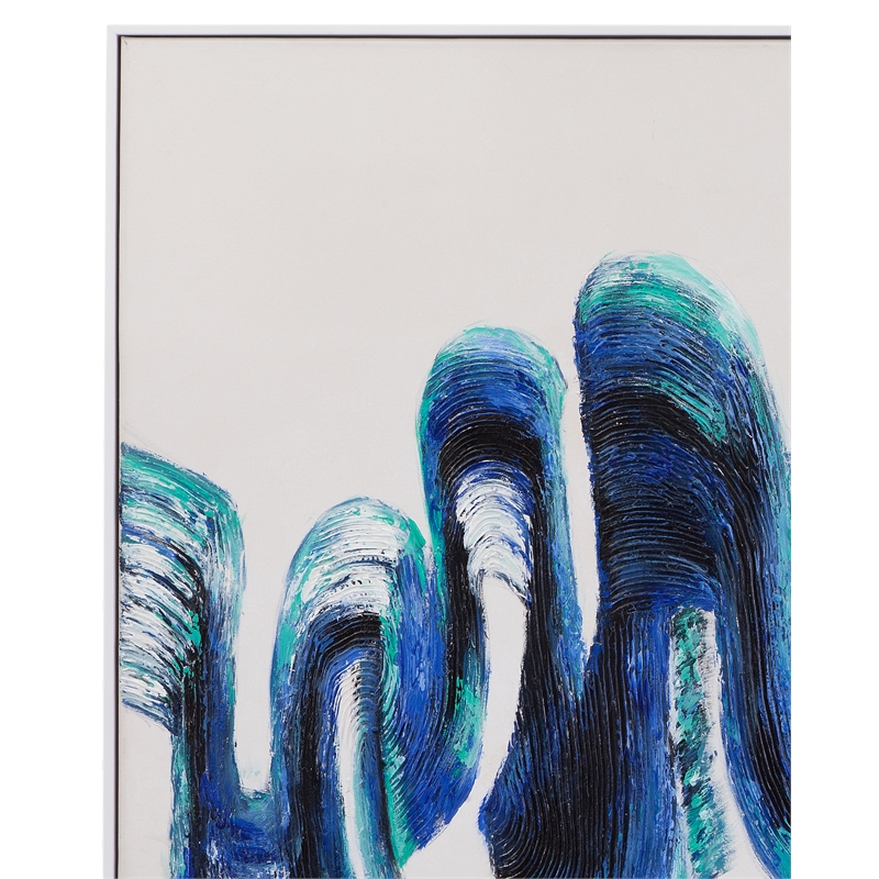 In Motion in Blue Canvas Fabric