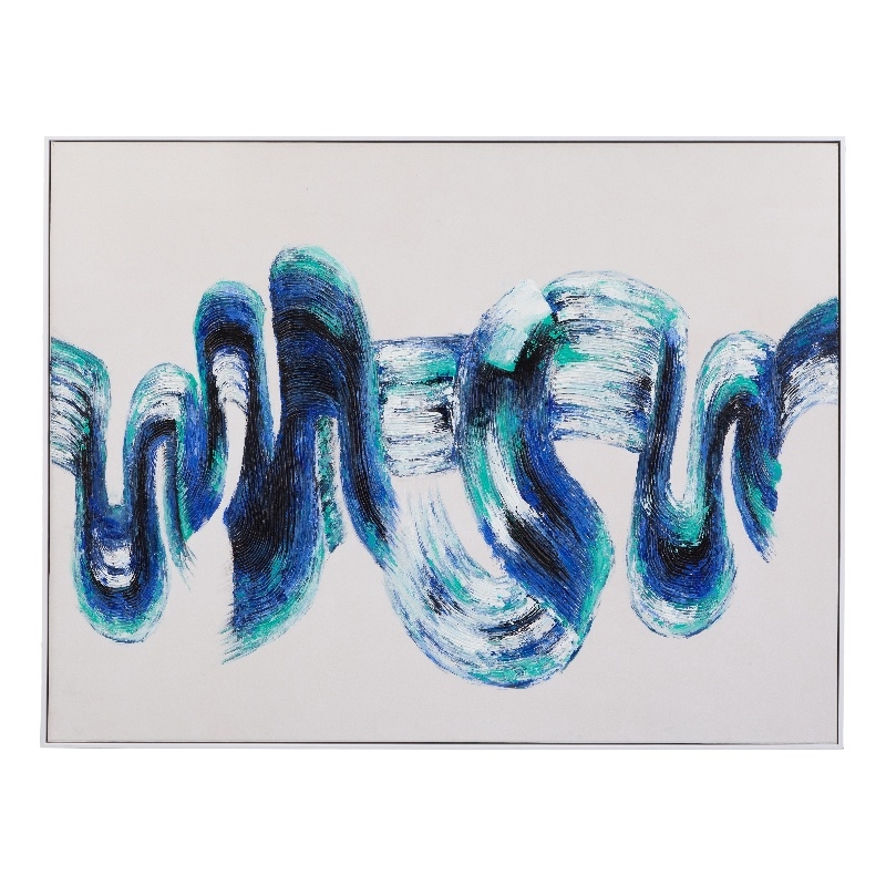 In Motion in Blue Canvas Fabric