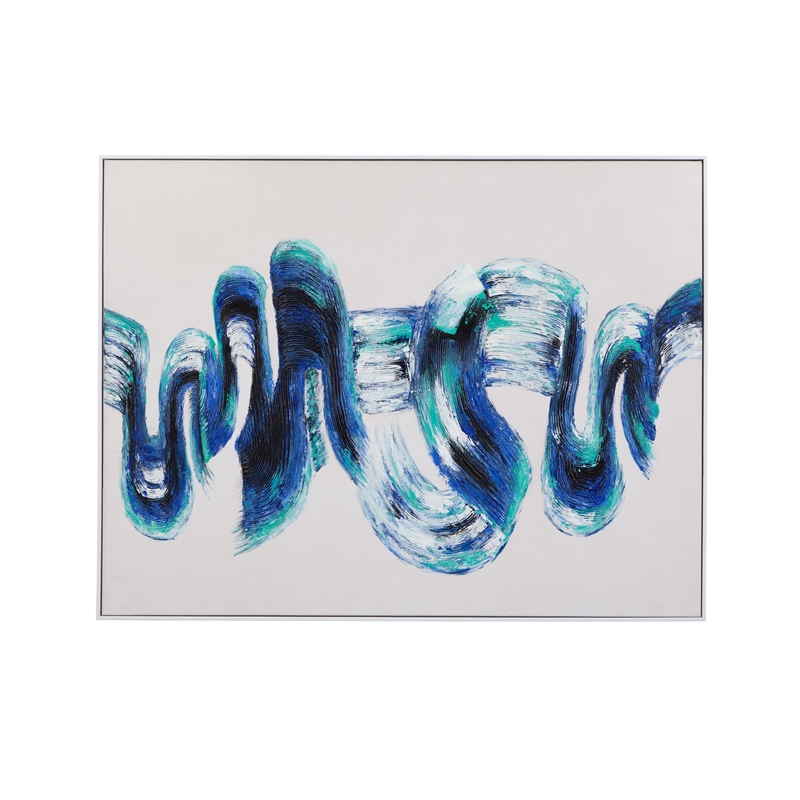 In Motion in Blue Canvas Fabric